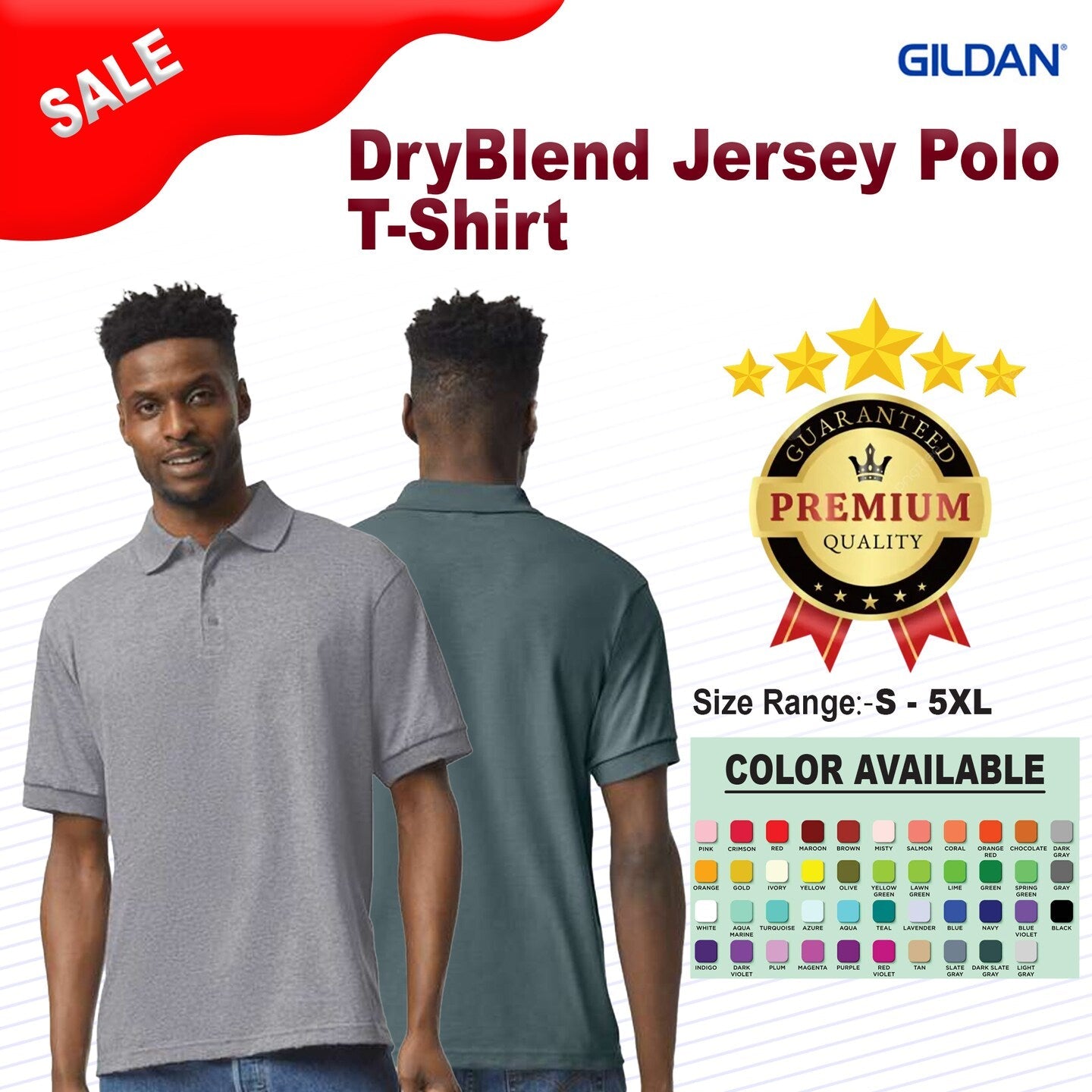 Gildan® DryBlend Jersey Polo T-Shirt