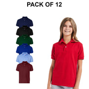 12 Packs Gildan® DryBlend Youth Jersey Polo