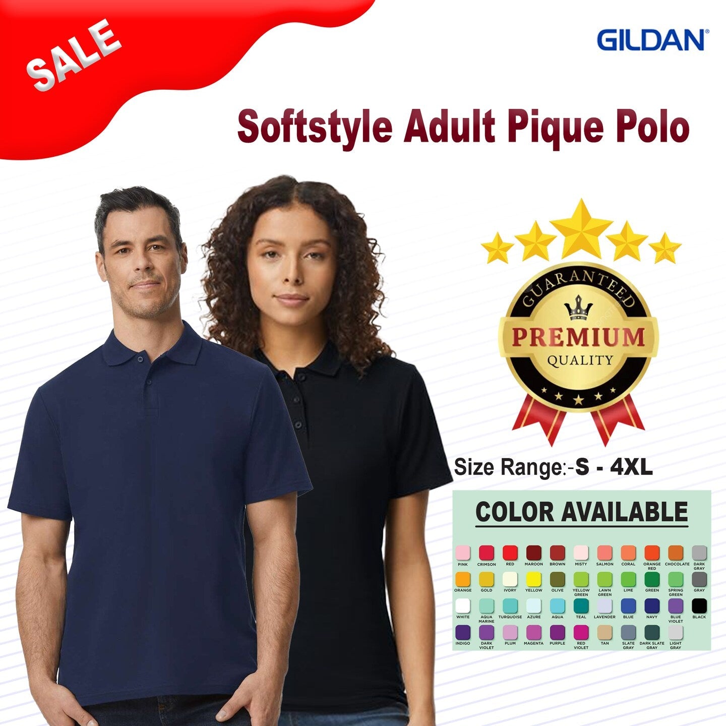 Gildan® Softstyle Adult Pique Polo